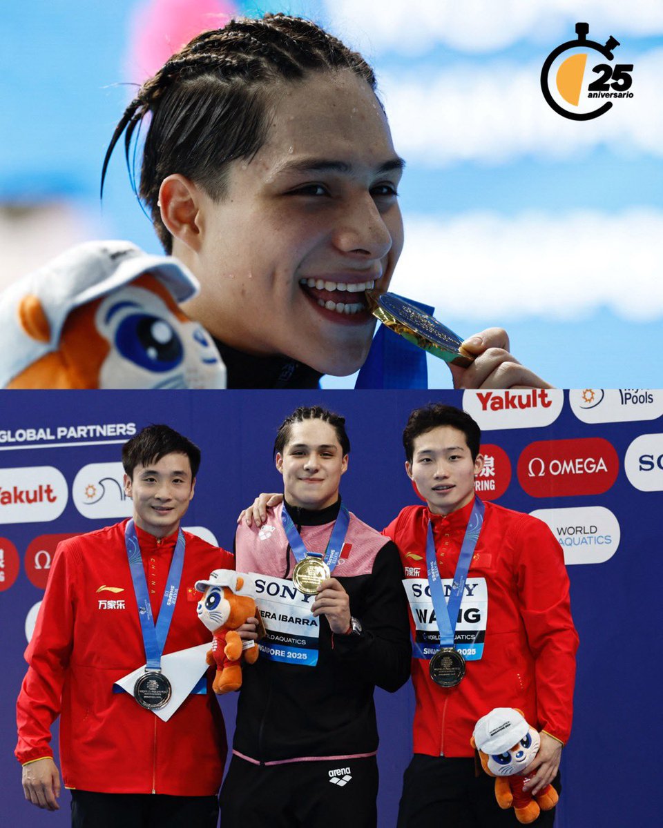 mediotiempo's tweet image. 🚨 ¡ÚLTIMA HORA! 🚨
🚨 ¡ES DE ORO! 🚨

Osmar Olvera conquista el trampolín de 3m y se cuelga la presea de oro en el Mundial de Singapur.

¡DERROTÓ A LOS CHINOS! 🥹🥇

🇲🇽 🥇529.55
🇨🇳 🥈522.70
🇨🇳 🥉515.55