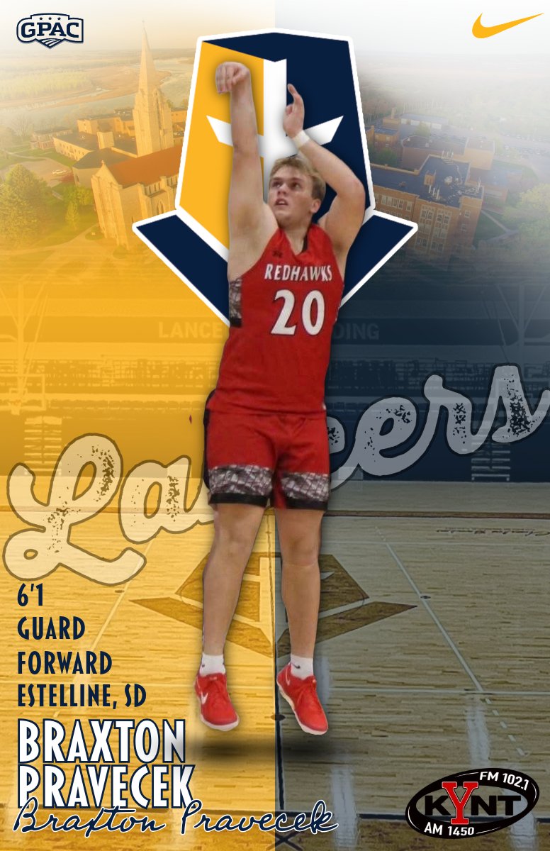 Welcome, Braxton Pravecek (<a href="/BpPravo/">Brax30</a>), to the Lancers Family!

🏀- 6'1 Guard/Forward
📍- Estelline, SD - Estelline High School
📖- Exercise Science
✏️- Freshman

<a href="/KYNT1450/">Yankton's Home Team</a> <a href="/YanktonSports/">Press&Dakotan Sports</a> <a href="/JCimburek/">James D. Cimburek</a> <a href="/MMULancers/">Mount Marty Lancers</a> <a href="/mountmarty/">Mount Marty University</a>