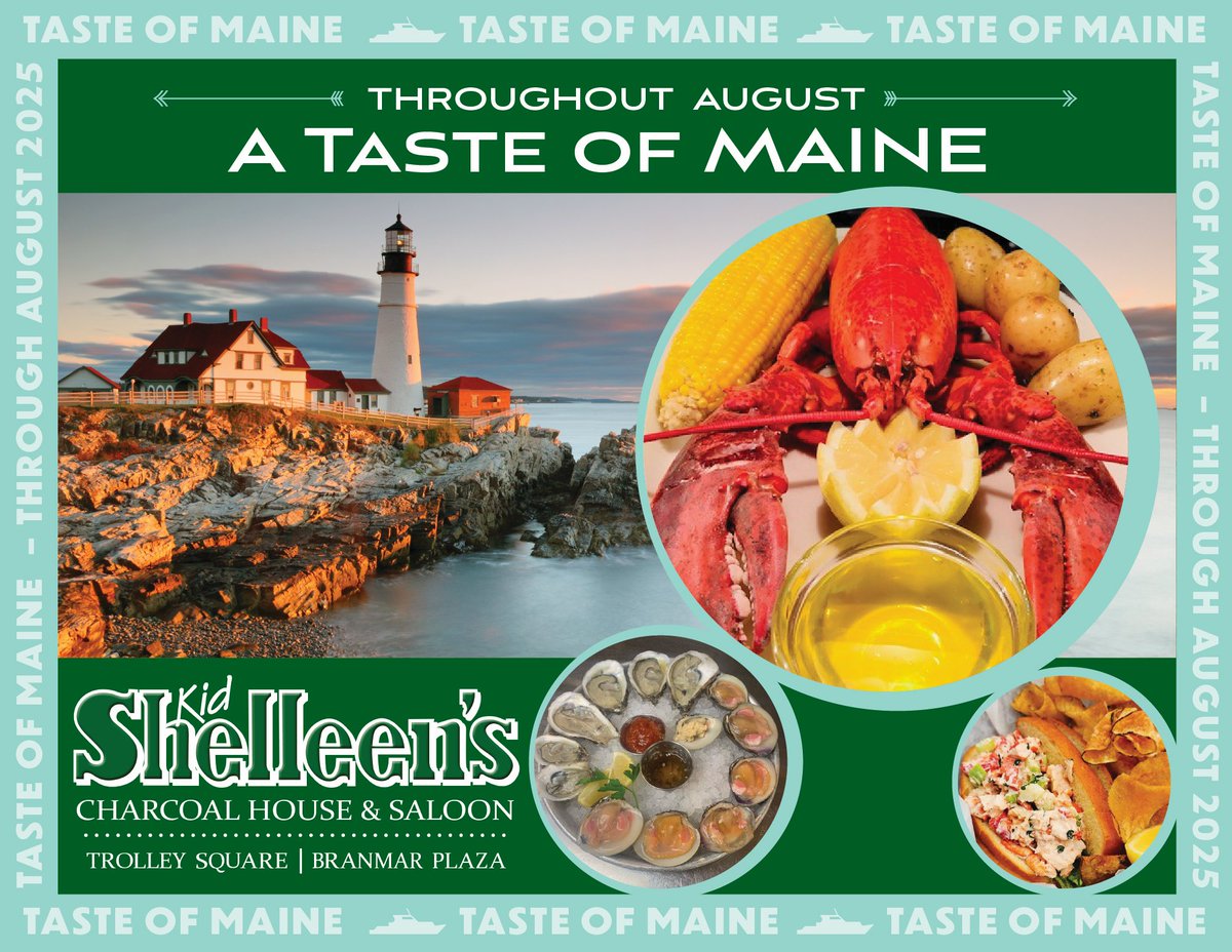 Today begins our "Taste of Maine" specials at #kidshelleens !!!  Delaware meets Maine for the month of August!  Come see what we're serving up and enjoy every bite!

#tasteofMaine #wilmingtonde #inwilm #delawareeats #kidshelleenstrolleysquare #kidshelleensbranmarplaza