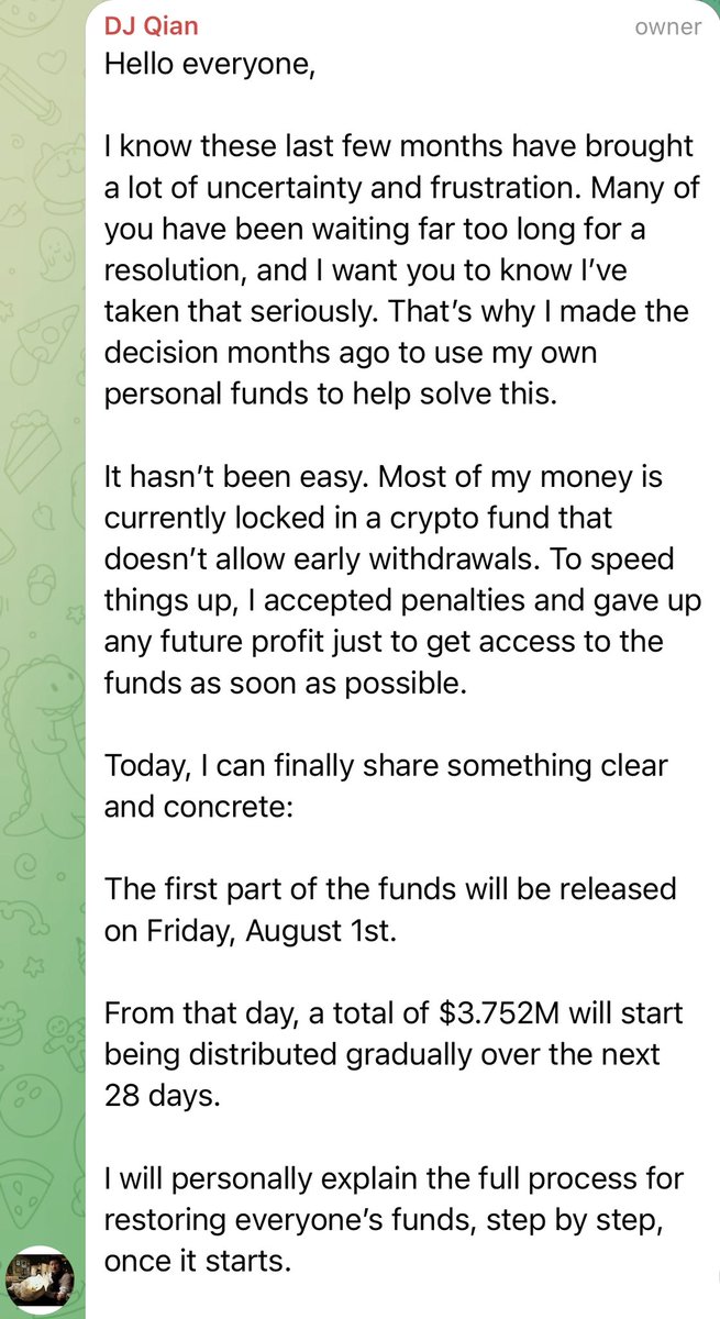 NFT Signals (@realnftsignals) on Twitter photo <a href="/FinanceChainge/">Chainge πͺ’</a> is coming back!
From today the big boss <a href="/djqianfusion/">DJ Qian πͺ’</a> is going to start the fund injection that will unblock all transactions!
Why is this huge news for $XCHNG #Chainge $KOIN #Koinos $WKAS #Kaspa ? Thread below β¬οΈ <a href="/FinanceChainge/">Chainge πͺ’</a> is coming back!
From today the big boss <a href="/djqianfusion/">DJ Qian πͺ’</a> is going to start the fund injection that will unblock all transactions!
Why is this huge news for $XCHNG #Chainge $KOIN #Koinos $WKAS #Kaspa ? Thread below β¬οΈ
