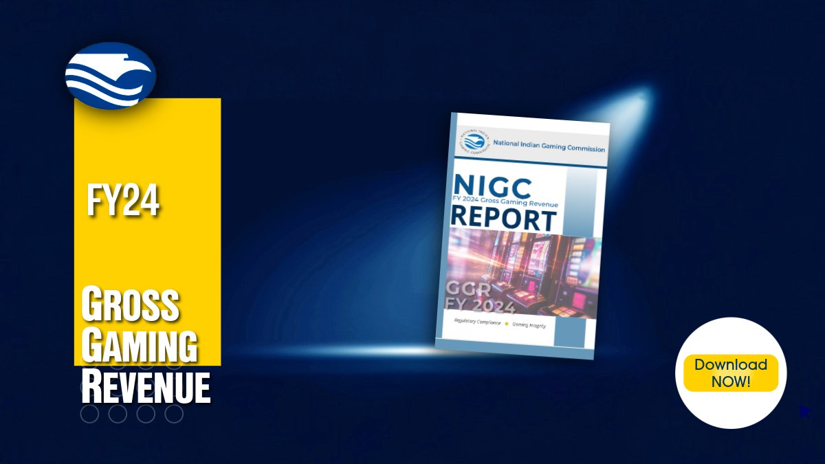 National Indian Gaming Commission (@nigcgov) on Twitter photo NIGC Releases the Fiscal Year 2024 Gross Gaming Revenue Report
Record-Breaking $43.9 billion in Gross Gaming Revenue 
⇧ $2.0 billion increase from FY 2023
📄 Full Press Release: - nigc.gov/nigc-announces…
📊 FY 2024 GGR Report Download: nigc.gov/?wpdmdl=12716&… NIGC Releases the Fiscal Year 2024 Gross Gaming Revenue Report
Record-Breaking $43.9 billion in Gross Gaming Revenue 
⇧ $2.0 billion increase from FY 2023
📄 Full Press Release: - nigc.gov/nigc-announces…
📊 FY 2024 GGR Report Download: nigc.gov/?wpdmdl=12716&…