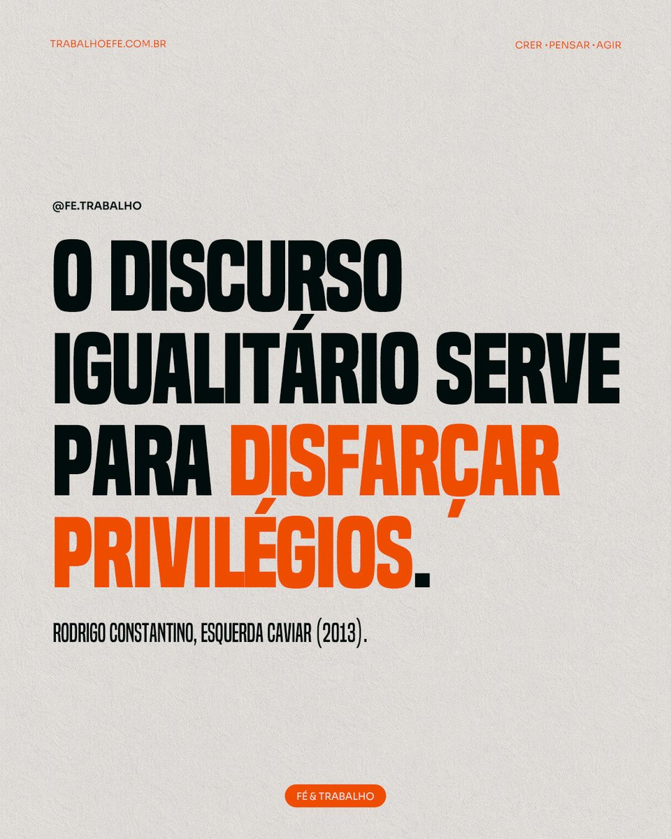 FeTrabalho1's tweet image. Constantino critica a hipocrisia da elite progressista brasileira.

–

#frasedodia #igualdade #privilégios #hipocrisia