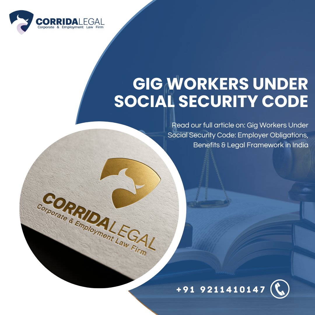CorridaLegal's tweet image. India now legally recognizes gig and platform workers, but are businesses ready to meet their obligations? 

Check out the article here: corridalegal.com/gig-workers-un…

#GigWorkersIndia #SocialSecurityCode #PlatformWorkers #LabourLawIndia