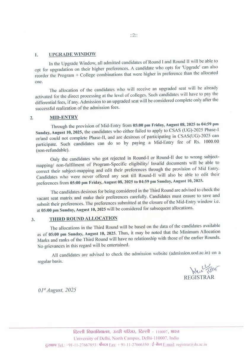 University of Delhi tweet media