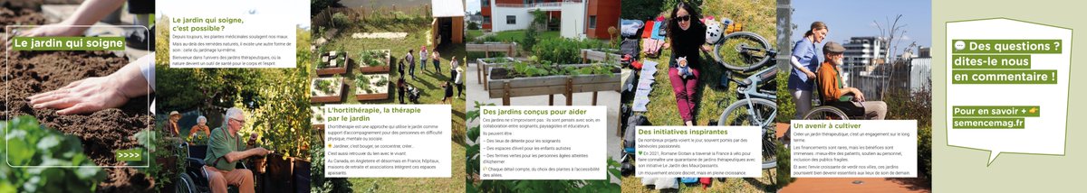 🌱 Jardins thérapeutiques : quand les semences participent au soin.

L’hortithérapie utilise la diversité végétale pour accompagner des personnes en difficulté. Fleurs, légumes, aromatiques : tout commence par des semences sélectionnées avec soin.

#Semences #Hortithérapie