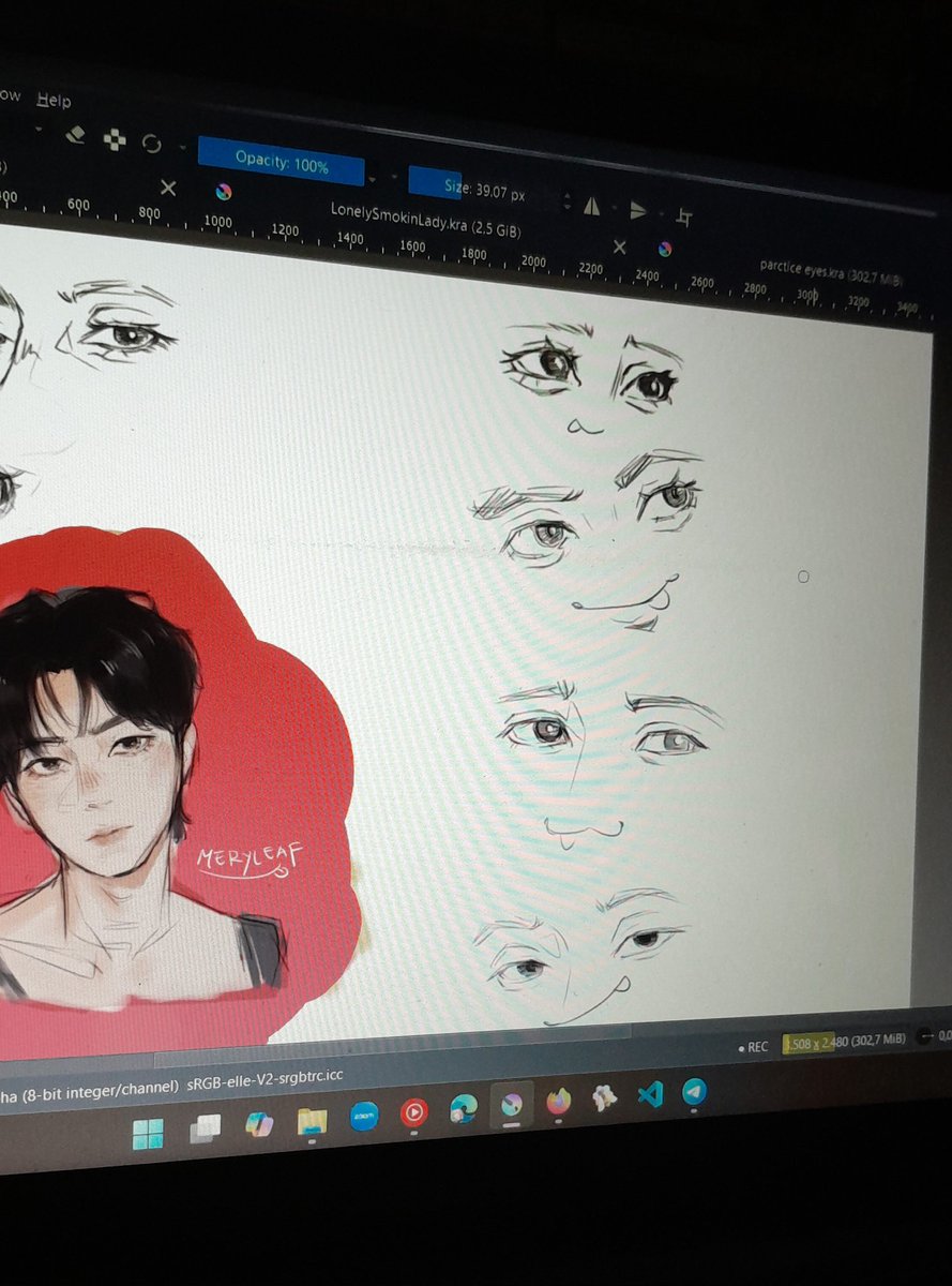 meryleaf's tweet image. Eyes practice