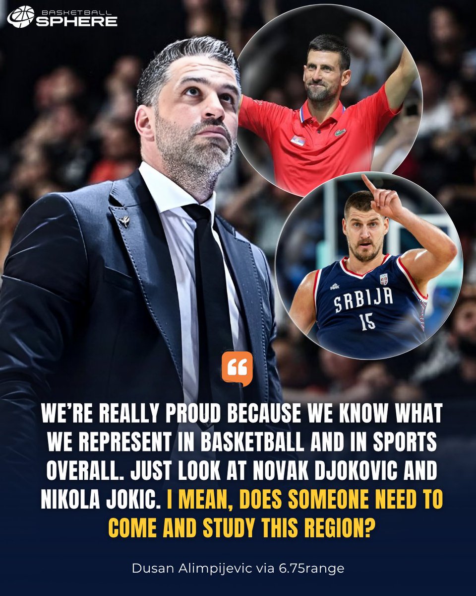 Basketball Sphere (@bsphere_) on Twitter photo 🔸 Who do you think is the greatest Serbian basketball player of all time? 🐐🇷🇸
🗣️ Look at what a country of just 7 million people has given the world... 
Dusan Alimpijevic raised a great point - such a small country, yet so many great legends 🫡 🔸 Who do you think is the greatest Serbian basketball player of all time? 🐐🇷🇸
🗣️ Look at what a country of just 7 million people has given the world... 
Dusan Alimpijevic raised a great point - such a small country, yet so many great legends 🫡