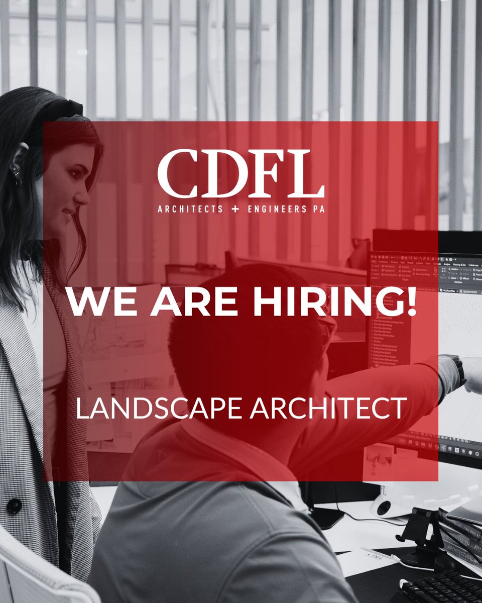 CDFL is hiring a Landscape Architect 🌱
Help us design outdoor spaces that bring people and place together.

Apply now at cdfl.com/careers

#CDFL #NowHiring #LandscapeArchitecture #DesignJobs