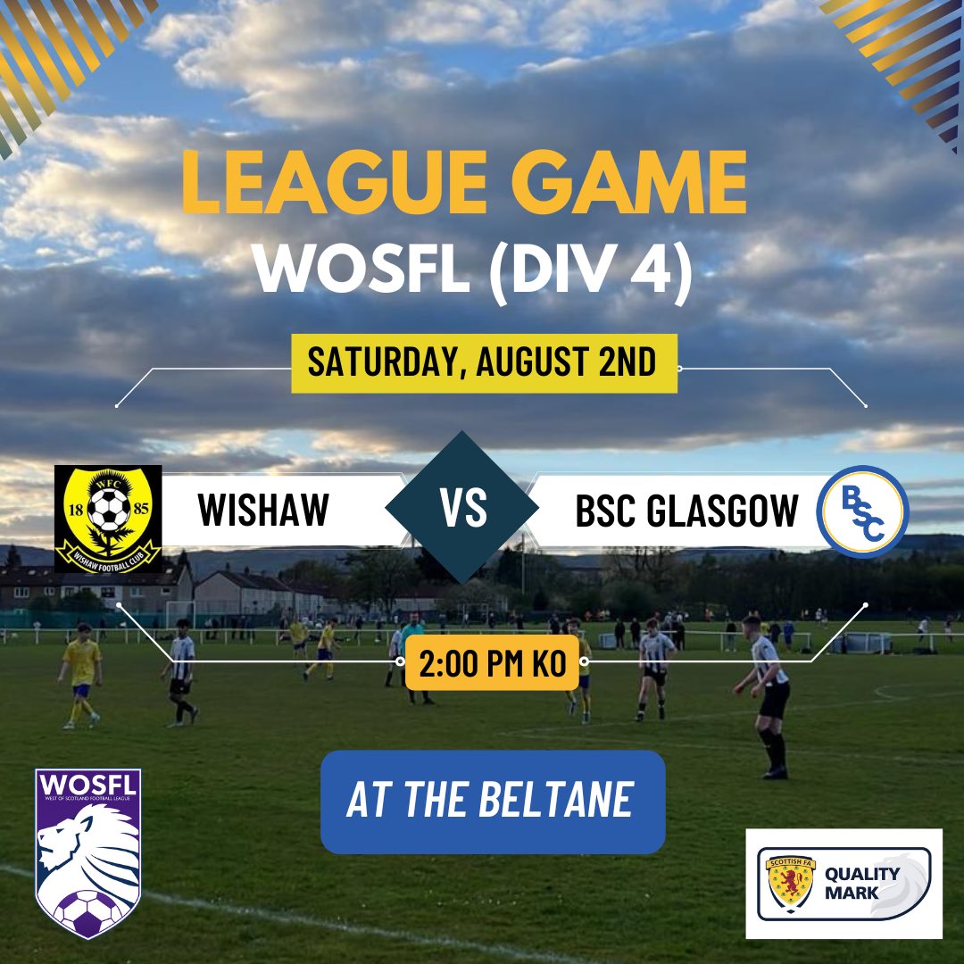 We are on the road for first time this season.  Away to Wishaw in <a href="/WosflM/">WOSFL MEDIA</a>