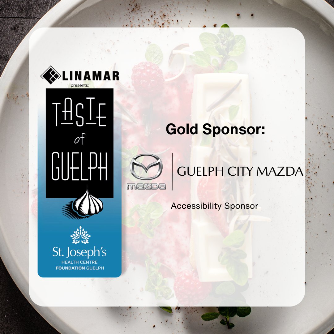 Big thanks to Guelph Mazda, a returning Gold sponsor and this years Accessibility Sponsor! Your support helps make this event more inclusive — and helps advance care at St Joe's. 
🎟️ tasteofguelph.com
#BuildingBetterHealthcare
