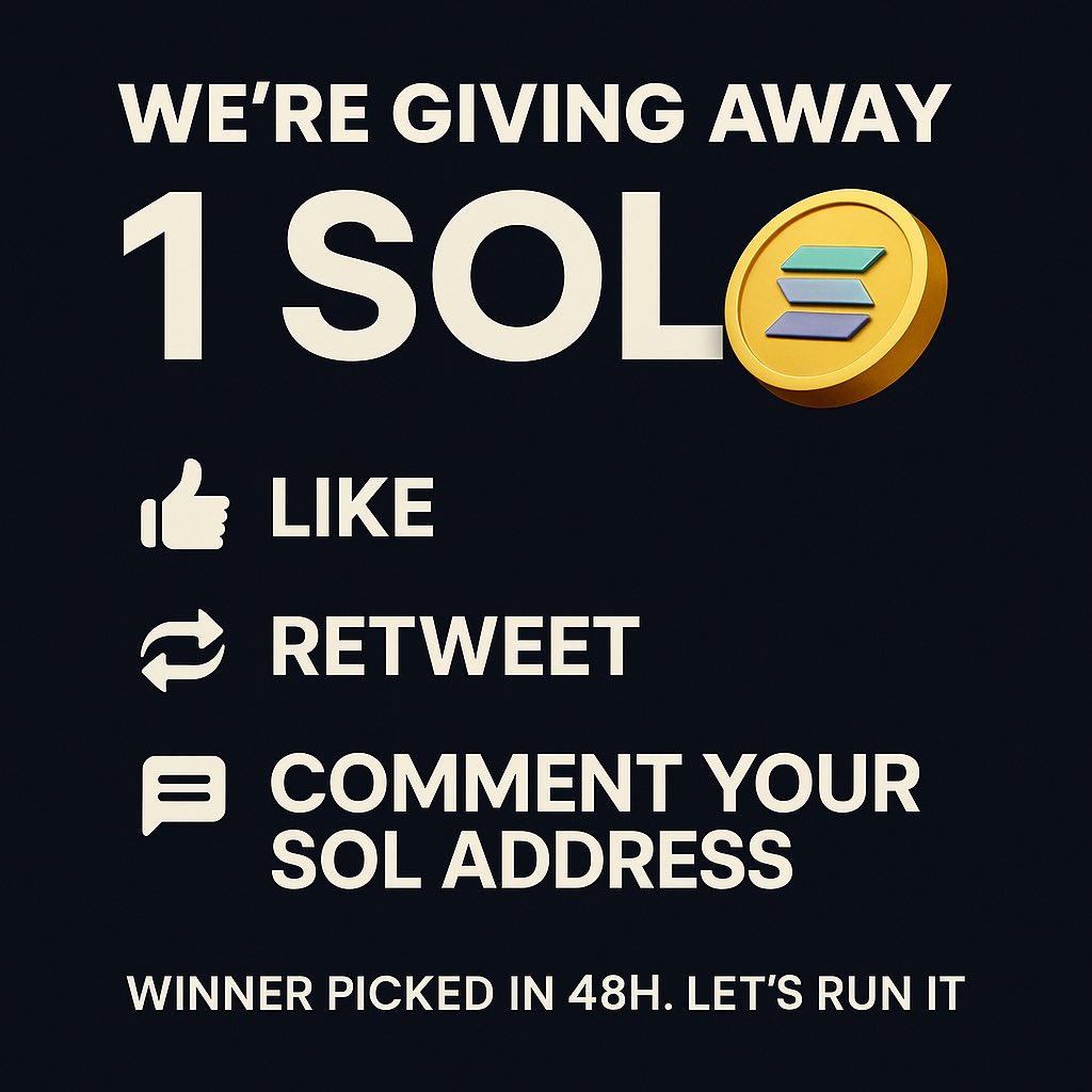 We’re giving away 1 SOL 💰

To enter:
1️⃣ Like
2️⃣ Retweet
3️⃣ Comment your SOL address

Winner picked in 48h. Let’s run it.
$GPUV #AI #DePIN #GPUvance