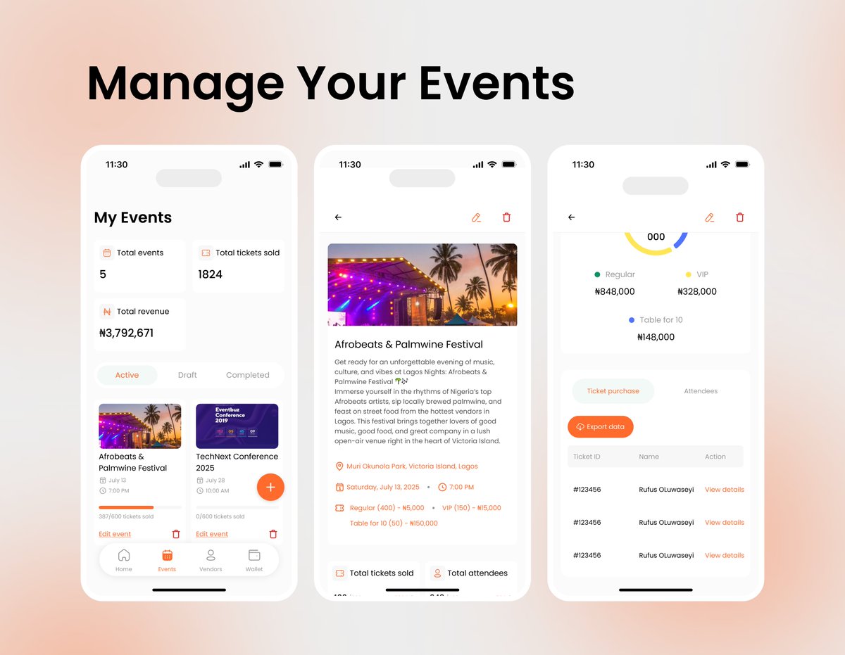 Rufus (@s_rufuss) on Twitter photo Hi
<a href="/desgnwitkinsley/">designwithkingsley</a>
I designed Eventra. An app that enables event ticketing, management and vendor sourcing. Let's take a quick dive into my process. Hi
<a href="/desgnwitkinsley/">designwithkingsley</a>
I designed Eventra. An app that enables event ticketing, management and vendor sourcing. Let's take a quick dive into my process.