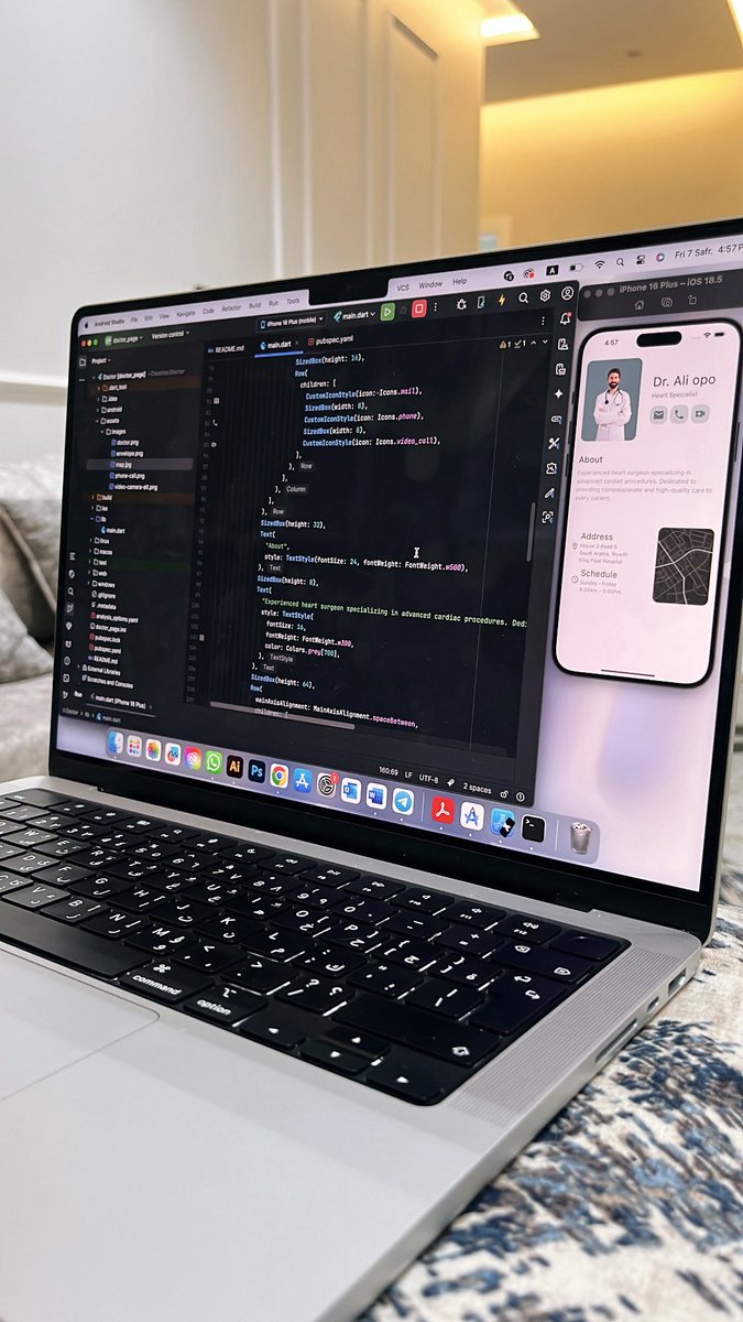 rahafDesigner_1's tweet image. اول تجربة مع Flutter and Dart 🙂‍↔️💜💜
واعتقد اني وقعت فالغرامممم 

كانت سلسة جداً بديتها مع دورة في منصة سطر ، وان شاءالله مكملين 🥳