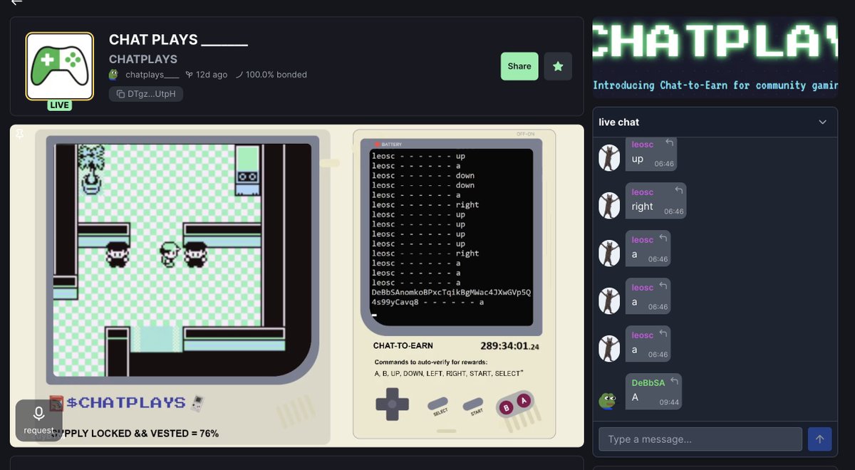 CHAT PLAYS _______ tweet media