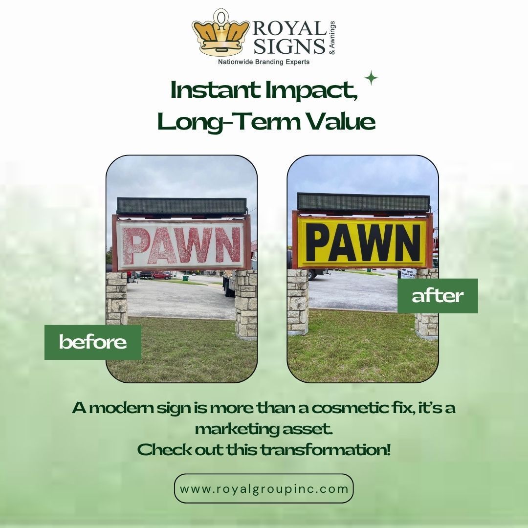 RoyalSigns_USA's tweet image. More than a fresh coat, it&apos;s a visibility upgrade.
Modern signs look sharper and work harder.

#SignTransformation #MarketingAsset

Royal Signs &amp;amp; Awnings
royalgroupinc.com
Houston: 832-699-1115
Austin: 512-675-6869
Dallas: 469-879-5786
Portland: 971-200-1802