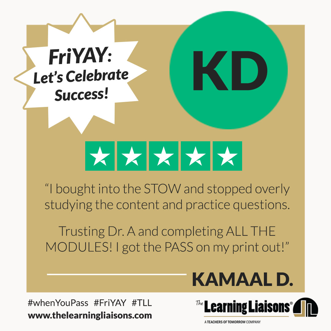 “Thank you Dr. A. I got the PASS on my print out!”

Congratulations, Kamaal! #whenYouPass

#TLL #FriYAY #FTCE #TExES #Praxis #MTTC #PraxisCore #CBEST #Pearson #FELE #PACT #teacherCertification #teacherTest #GKT #PPR