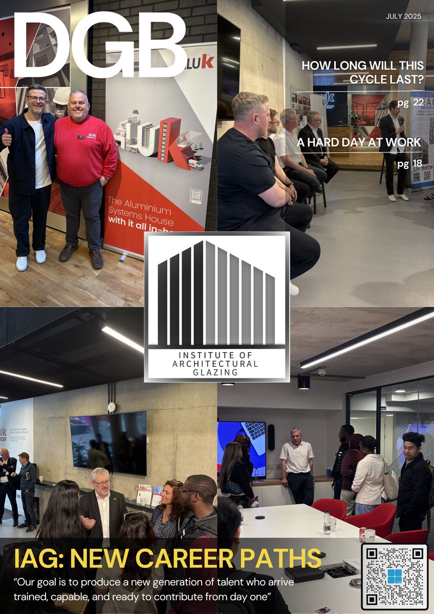 glazingblogger's tweet image. The latest edition of the DGB Digital Magazine is hitting inboxes right now!

This month&apos;s edition features the Institute Of Architectural Glazing on the front cover. The creation of @Framework_Rec! Definitely worth getting involved with these guys, doing great work to enhance…