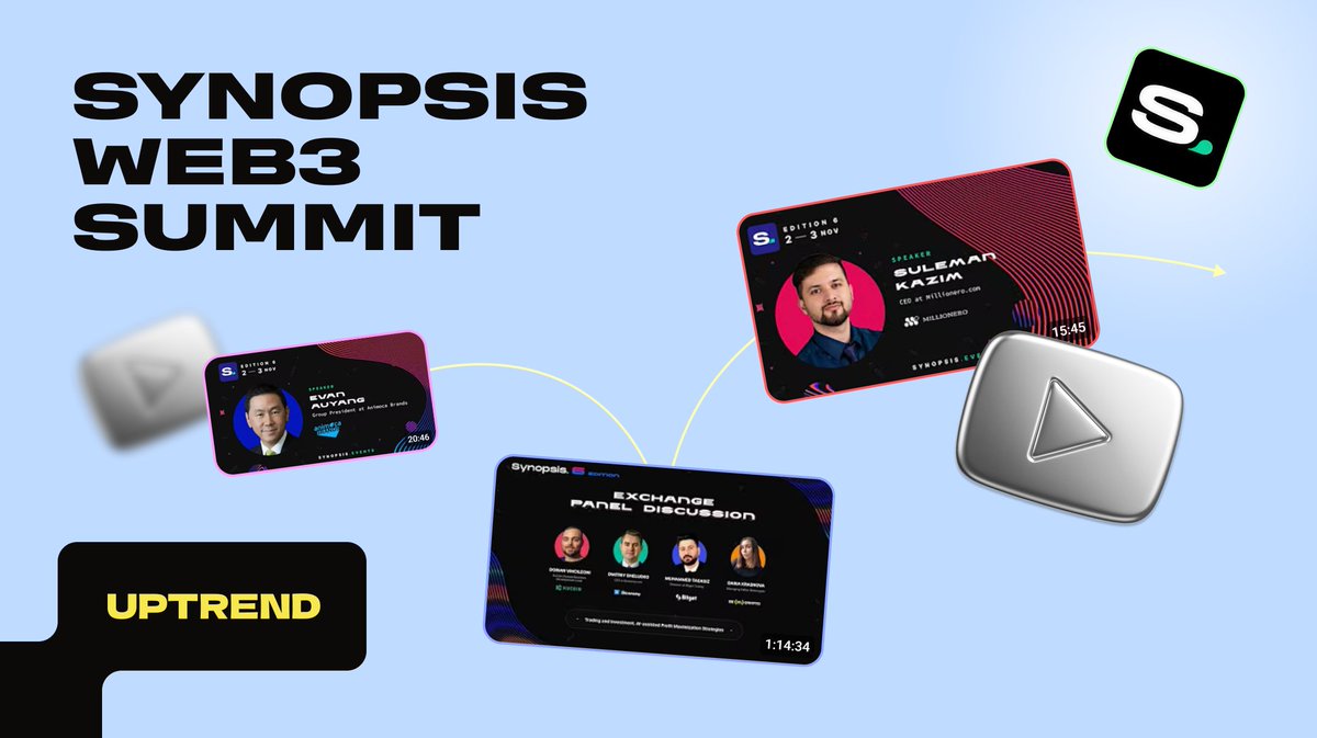 Still asking “Where was I when that blew up? 🤔

From our partners at  <a href="/SynopsisEvents/">Synopsis Summit</a> Web3 leaders mapping out tomorrow’s market shifts

Our top‑3 recent episodes — MUST SEE 👇

1️⃣ PayFi Playbook — <a href="/BitgetWallet/">Bitget Wallet 🩵</a>’s CMO breaks down how crypto payments jump from niche to
