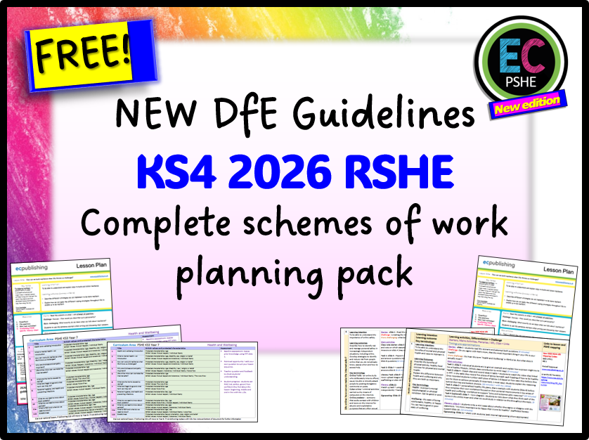 NEW #FREE Complete #RSHE 2026 Planning for the new DfE statutory guidance. Includes schemes of work, audit and curriculum overview for the EC Publishing 2026 PSHE Secondary Package. Download here: ecpublishing.co.uk/products/pshe-… #pshe #Teachersof𝕏 #ukedchat #RSE