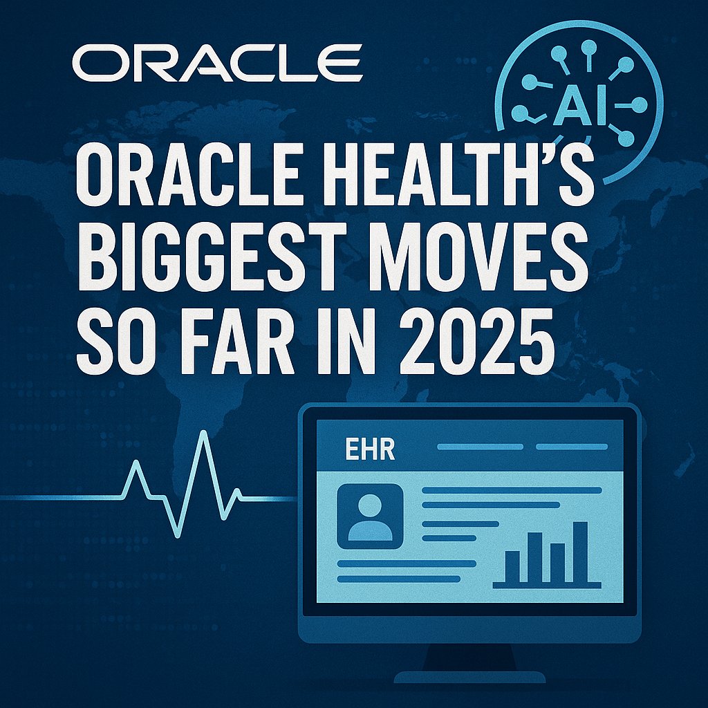 AI agents in the EHR, a U.S.–UAE analytics alliance, Canada-wide Clinical AI rollout, and candidate QHIN status signal Oracle’s push to connect data and decision-making at scale. 

Catch up on the five headline moves shaping 2025.

🔗 vist.ly/3zx74

#DigitalHealth