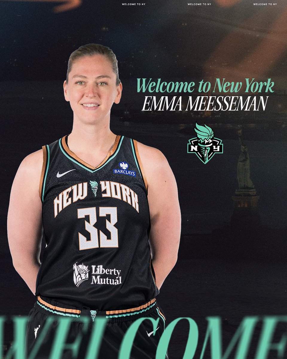 The NY Liberty has signed veteran Forward, Emma Meesseman. ✍️

Welcome to NY, <a href="/EmmaMeesseman/">Emma Meesseman</a>🗽