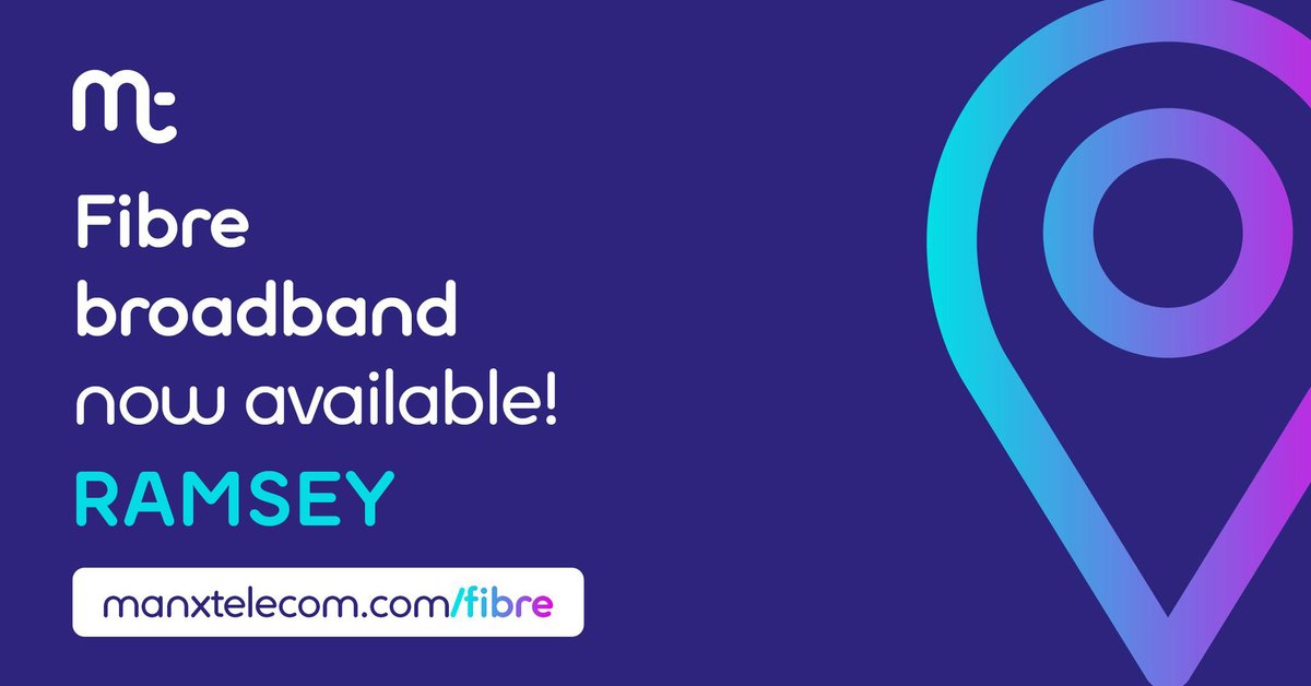 59 additional properties around Ramsey can now enjoy the benefits of fibre.
 
Get future ready at mt.im/fibre or contact 624624.