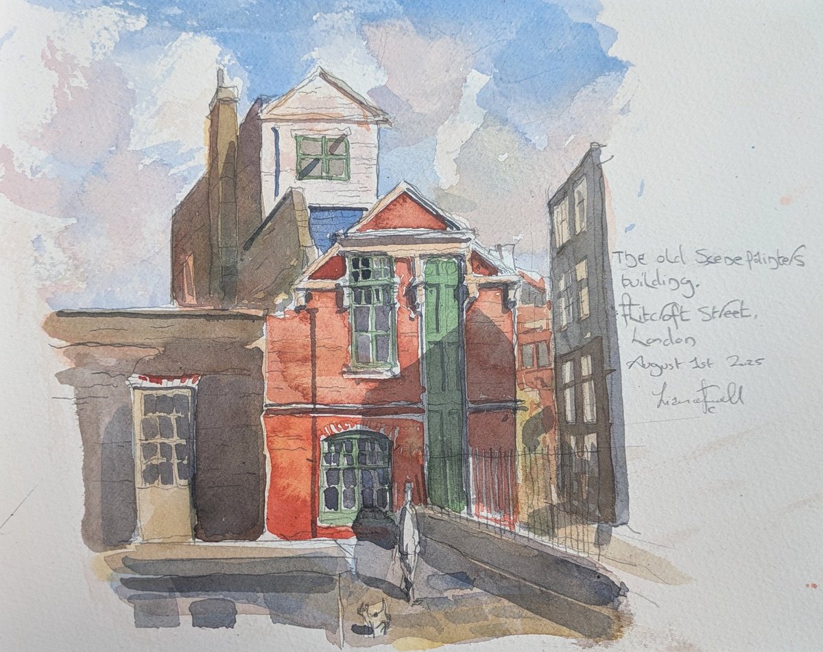 The old scene painters building in Flitcroft Street. London. You're never bored with a paint brush.
