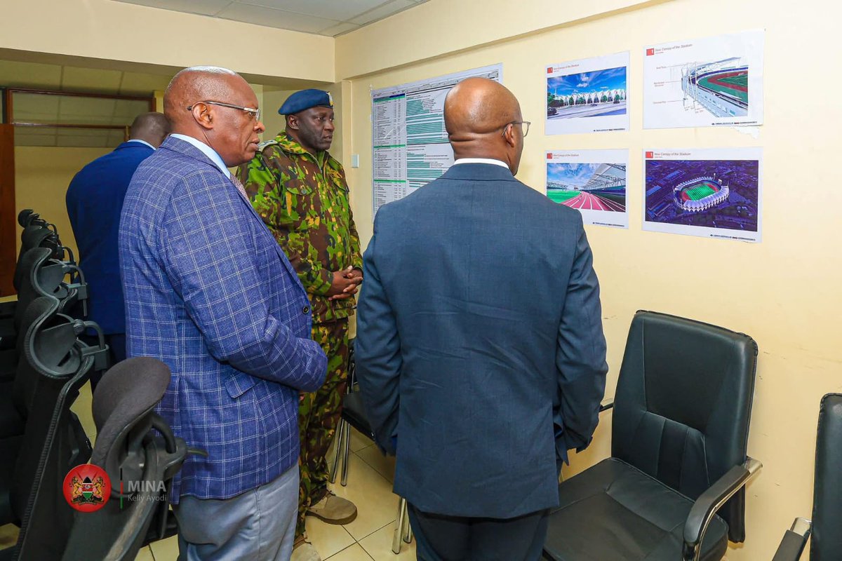 Her_agape's tweet photo. PS Raymond Omollo has led from the front.
Today, flanked by PS Elijah Mwangi (Sports) and IG Douglas Kanja, he conducted the final joint inspection of Nyayo & Kasarani ,the twin hearts of CHAN 2024.
Security. Traffic.Emergency plans. Kenya is ready.
#SecureTheGame #KasaraniRoars https://t.co/OaqKepkoRk
