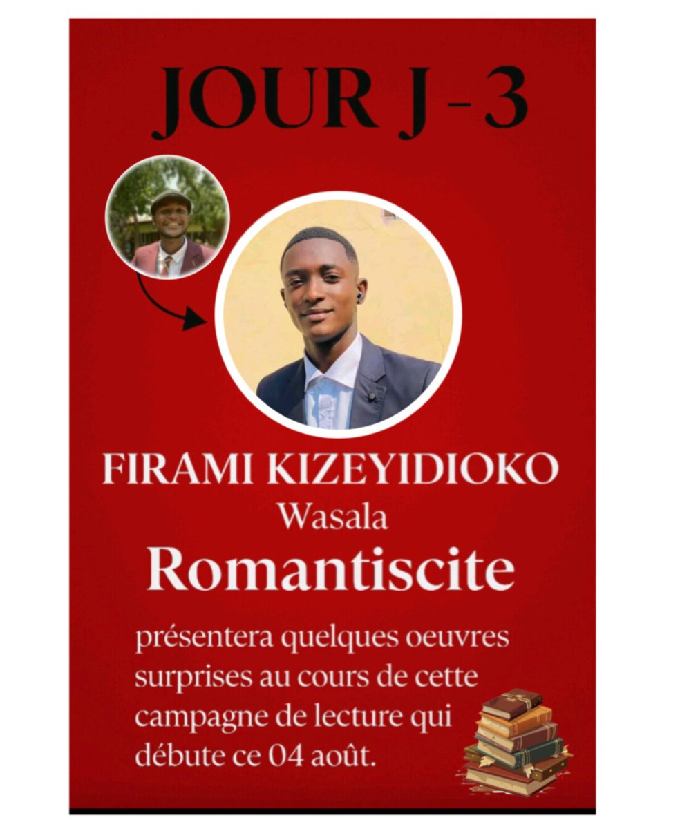 Anatole dékélé Nw (@dekelenw) on Twitter photo Chers amis, je nous informe qu'au cours de cette campagne de lecture qui débute ce lundi 04 août , nous aurons la participation d'un romantiscite.
Sachons que nous allons voyager car le gars s'y connaît en amour.
Soyons prêts
jour j- 3
<a href="/shagalusa1/">Citoyen Zaïrois</a> <a href="/decodeurtout/">LeDécodeur Tout-Kin 🎯</a> <a href="/chauffeur243/">CHAUFFEUR Tout-Kin</a> Chers amis, je nous informe qu'au cours de cette campagne de lecture qui débute ce lundi 04 août , nous aurons la participation d'un romantiscite.
Sachons que nous allons voyager car le gars s'y connaît en amour.
Soyons prêts
jour j- 3
<a href="/shagalusa1/">Citoyen Zaïrois</a> <a href="/decodeurtout/">LeDécodeur Tout-Kin 🎯</a> <a href="/chauffeur243/">CHAUFFEUR Tout-Kin</a>