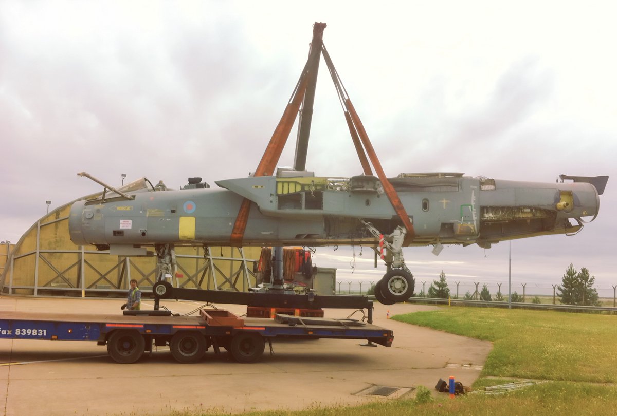 JetArtAviation's tweet photo. Tornado F3 🧵
14 years ago today we were collecting this! Our first Tornado ADV. ZE256 a former 56 Sqn “Firebirds” jet that ended its RAF days as the groundcrew weapons load trainer for 111 Sqn at RAF Leuchars in Scotland. 

The aircraft ended up being the very last RAF Tornado F3 to leave the 111 Sqn HAS site in July 2011. The gates were literally locked behind us with it very much feeling like the end of an era. 1/3