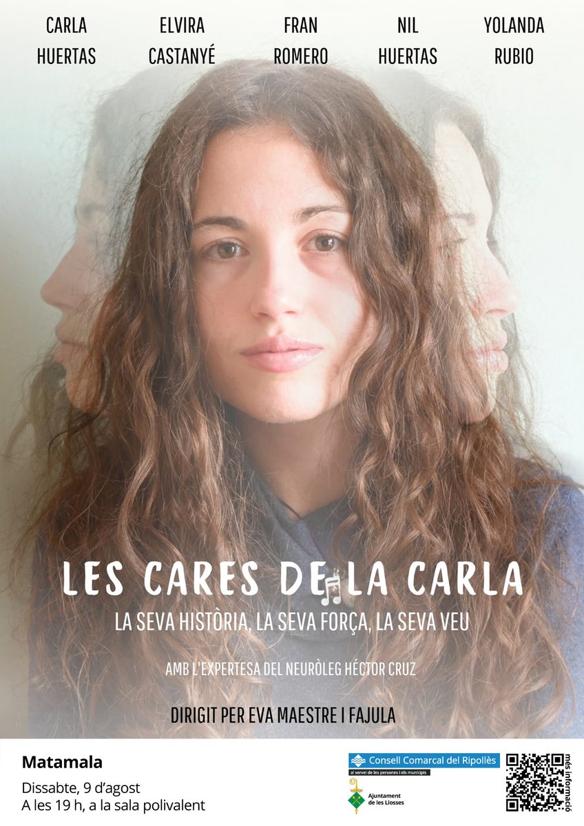 Última cita amb el cicle de projeccions del documental "Les cares de la Carla", una història de superació davant l'esclerosi múltiple.
📌 Matamala
📅 Dissabte, 9 d'agost, a les 19 h
