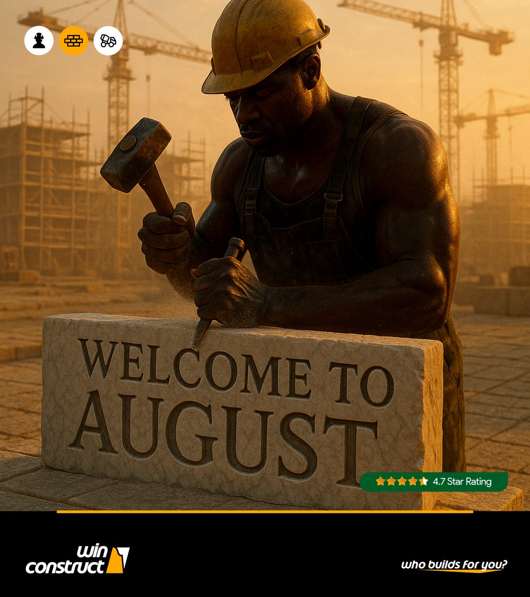 thewinconstruct's tweet photo. August is here, the perfect time to lay that foundation. 

Some people keep postponing their building plans every month.
Before you know it, the year ends with nothing to show.

Start building with WinConstruct.

#Winconstruct #constructioncompanyinnigeria #constructioncompany https://t.co/gjCJA0wrfT