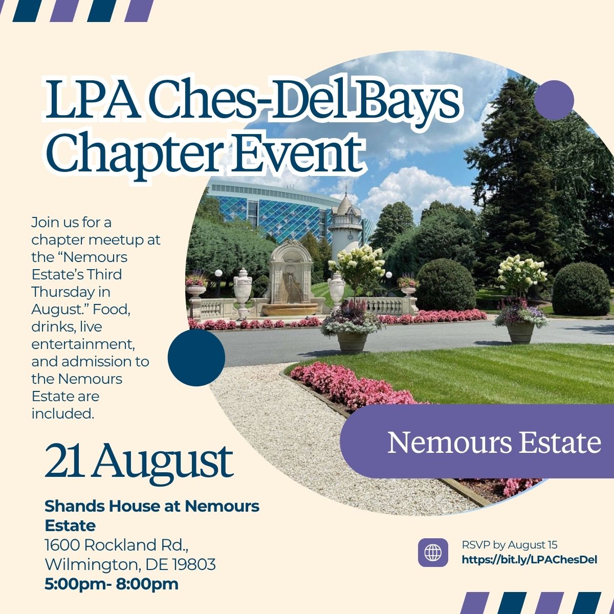 Ches-Del Bays <a href="/LPANational/">Little People of America</a> members: Join us August 21 for a family meetup at the Nemours Estate. RSVP here: bit.ly/LPAChesDel
We look forward to seeing you!