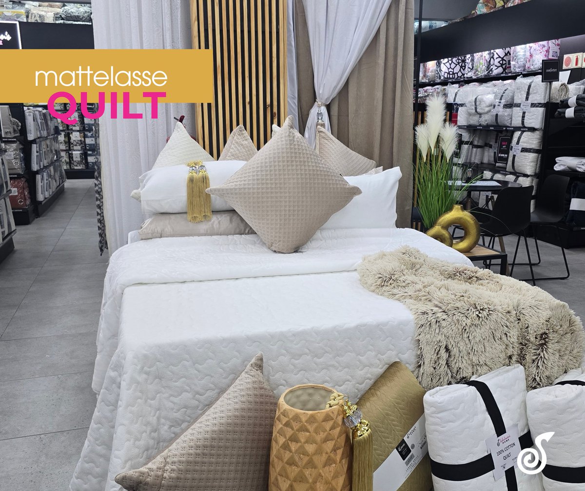 SchulmansHome's tweet photo. 📷 LUXURY LOOK. HIGH-END FEEL. UNMISSABLE VALUE. 📷

Transform your bedroom into a 5-star suite with our Matelassé Jacquard Quilt Sets – made from 100% cotton for that ultra-luxe texture and comfort.

#fyp #fypシ゚  #bedding #sale https://t.co/WKHA1LvimD