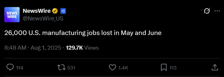 Once again, Trump takes a good economy inherited from a Democratic president and drives it into the fucking dirt

Democrats are objectively better stewards of the economy and everyone should be relentlessly spamming these terrible Trump numbers