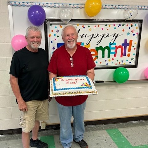 Congratulations to Greg Carstens, who is retiring after 37 years on our custodial staff here at Norfolk Catholic!

We are grateful for you and your service to our school since January 1988. May God bless you in your retirement.
