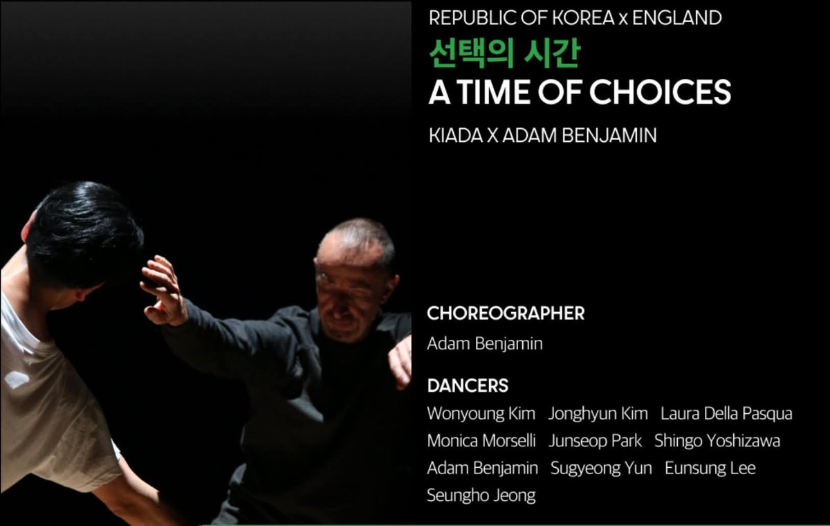 ShingoYoshi's tweet photo. KIADA 10th Anniversary, I am staying in South Korea for a month to perform in Adam Benjamin's residency production, ‘A TIME OF CHOICES.’

Seven years ago, I had a bitter experience of getting food poisoning before the performance.
https://t.co/h3507eqKCb
#AdamBenjamin
#residency https://t.co/6ottdlSsY3
