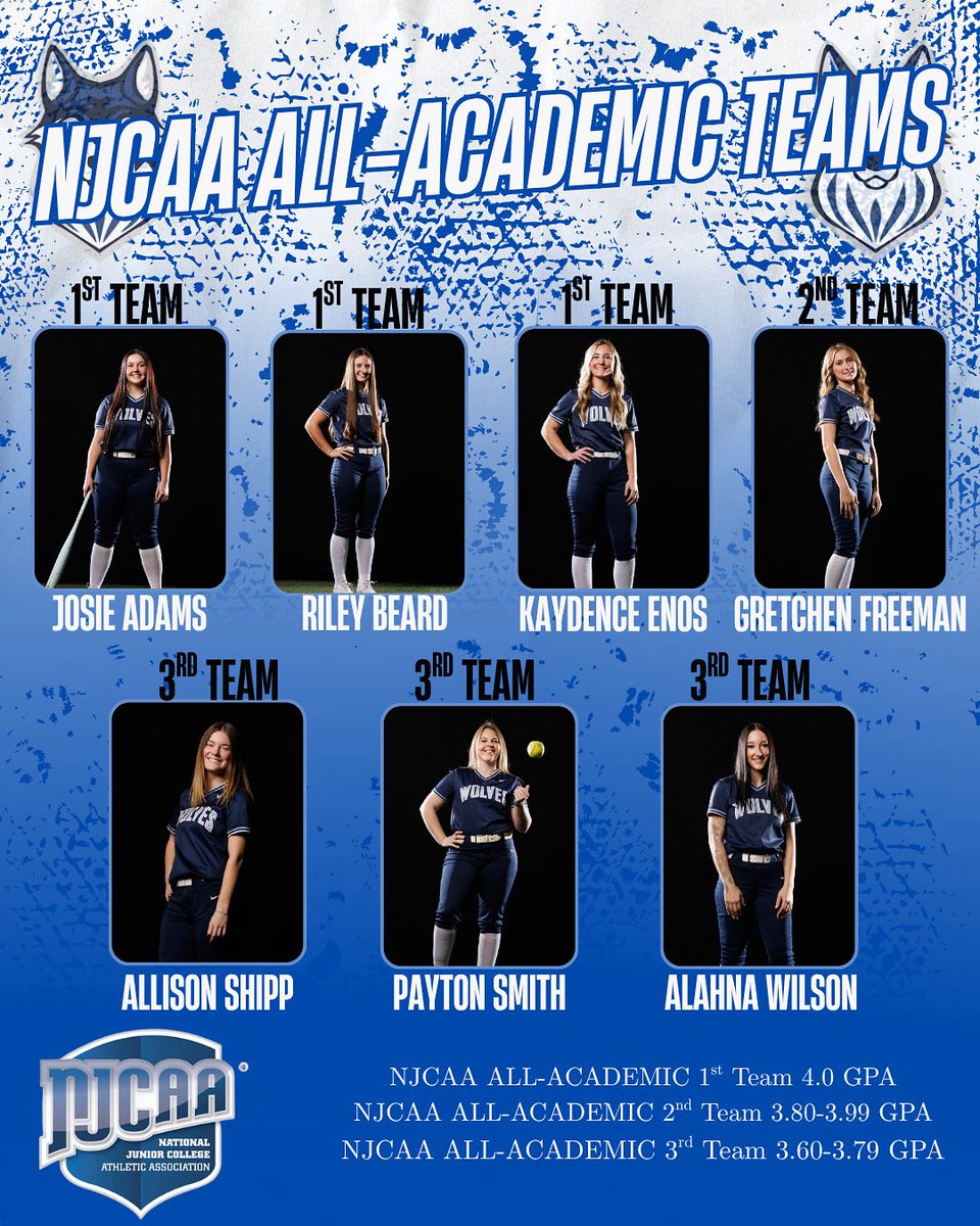 Congratulations to these 7 ladies on making the NJCAA All-Academic Teams!
#mcckcsoftball #STUDENTathletes