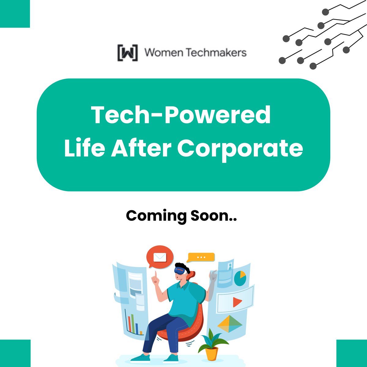 What’s life like after corporate?
One word: Empowering. 💻
A new series by Women Tech makers is dropping soon —
Tech-Powered Life After Corporate
Real stories. Bold pivots. Big tech energy.

🔜 Coming soon. Stay tuned.
#WomenInTech #LifeAfterCorporate #TechLife #ComingSoon #WTM