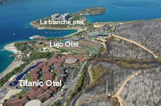 Tarım Bakanı Yumaklı,
Yanan yerlere,1 tane otel yapıldığını göremezsiniz.

Bir tane değil ama üctanesinin 
yanya yapıldığını gösterebilirim.