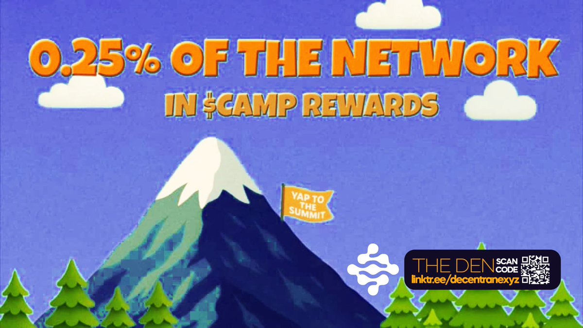 Decentranex DAO 🦁 (@decentranex) on Twitter photo CAMP NETWORK X YAPPERS
<a href="/campnetworkxyz/">Camp Network ⛺️</a> is collaborating with <a href="/KaitoAI/">Kaito AI 🌊</a> and they’re allocating their camptrailhead phase 2 allowlist spots to the top 20 yappers.
In addition, 10 extra spots will be randomly awarded to yappers in the Top 100 who didn’t make the cut. CAMP NETWORK X YAPPERS
<a href="/campnetworkxyz/">Camp Network ⛺️</a> is collaborating with <a href="/KaitoAI/">Kaito AI 🌊</a> and they’re allocating their camptrailhead phase 2 allowlist spots to the top 20 yappers.
In addition, 10 extra spots will be randomly awarded to yappers in the Top 100 who didn’t make the cut.