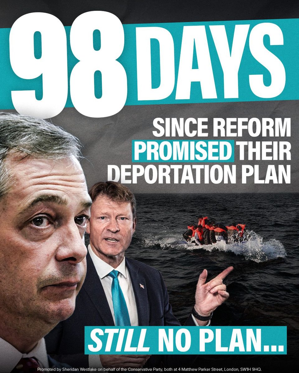 98 days since Reform promised their deportation plan…

We’re starting to think they don’t have one.