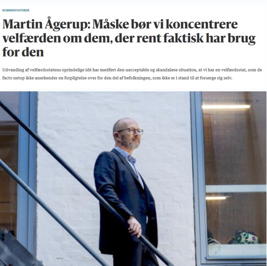 Velfærdsstaten bruger nu så mange kræfter på alt muligt andet og på alle mulige andre end dem, der ikke kan forsørge sig selv, at den forsømmer netop dem, der vitterligt IKKE kan forsøge sig selv, fx handicappede og psykisk syge. Min kommentar @Berlingske:
berlingske.dk/kommentatorer/…