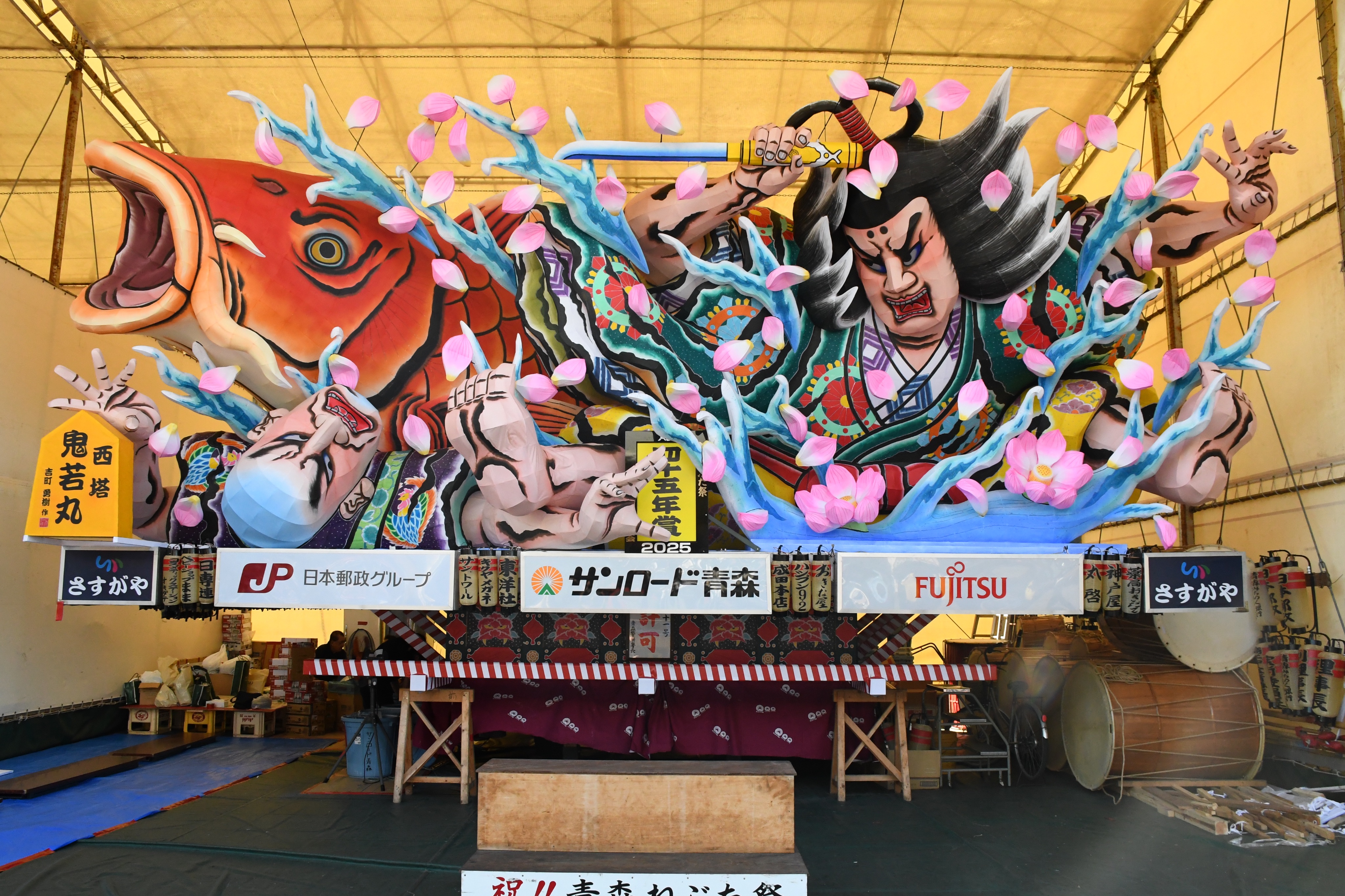 青森の伝統的なねぶた絵(800×640mm) 東北電力が今夏の「青森ねぶた祭」に出陣の大型ねぶたの下絵発表