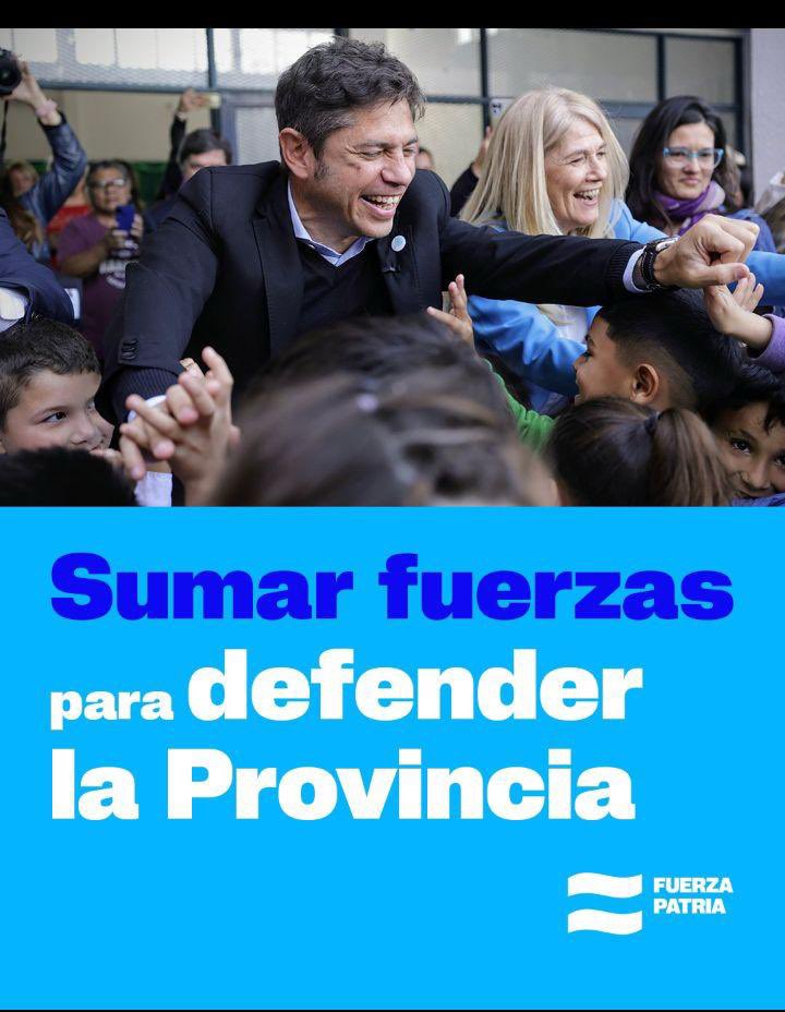 Para abrazar al pueblo y encender la esperanza, sumamos fuerzas. Por eso, en la Provincia de Buenos Aires, el próximo 7 de septiembre vamos con la boleta de #FuerzaPatria.

#SumarFuerzas ❤️🇦🇷