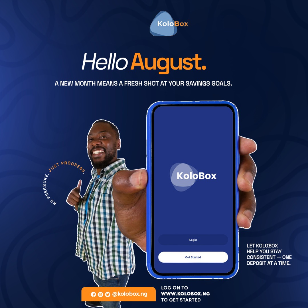 August is here. Another chance to take your savings seriously.

Whether you're starting small or picking up where you left off, Kolobox helps you stay disciplined, automated, and in control.

Let’s make this month count — financially.
👉 kolobox.ng

#SaveSmart