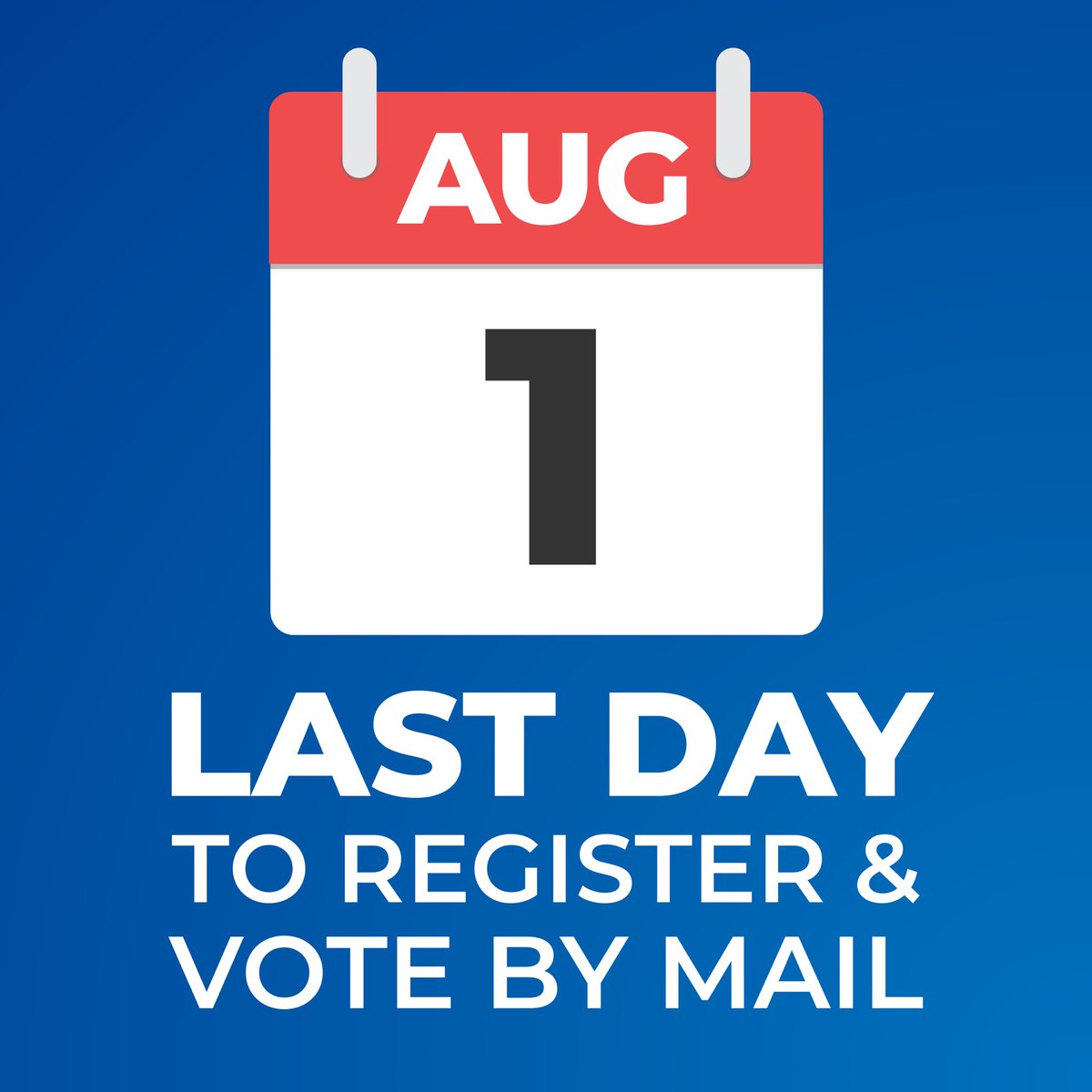 Today is the LAST DAY to register to vote and receive a by-mail ballot! Visit vote.utah.gov to register today.