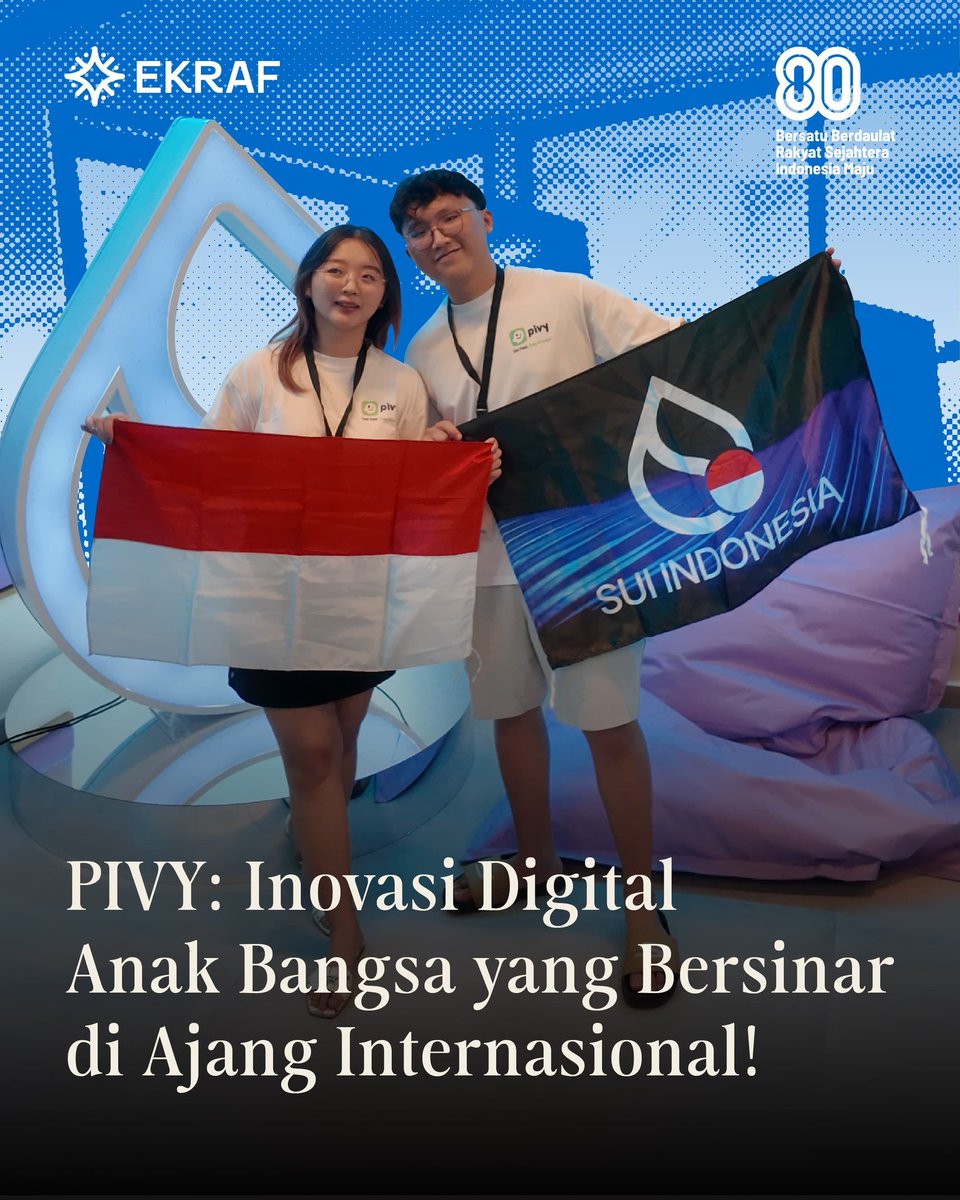 ekraf_ri's tweet image. Siapa bilang anak muda Indonesia nggak bisa bersaing di dunia teknologi global?!🧐
Dua talenta muda Indonesia, Kelvin Adithya dan Febi Mettasari dari KwekLabs berhasil mengukir prestasi besar dalam ajang Sui Overflow 2025, sebuah kompetisi hackathon global yang diselenggarakan…