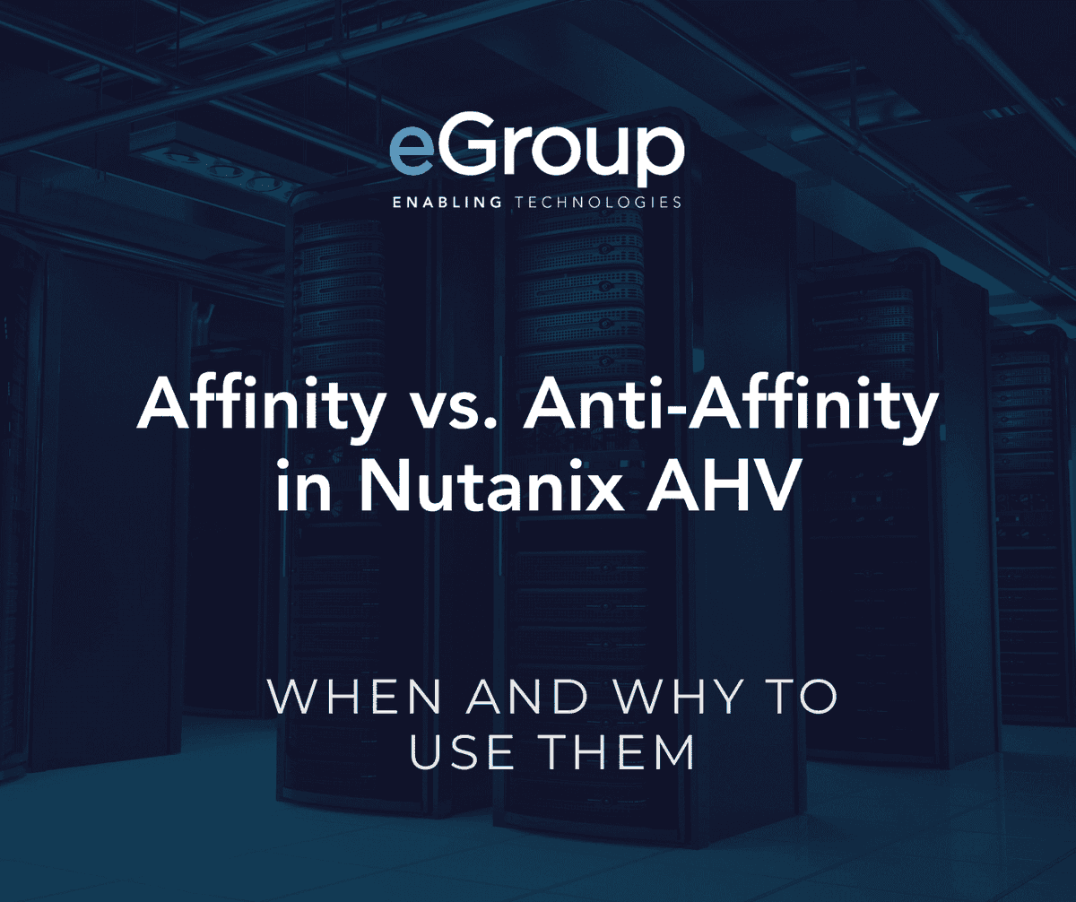 Migrating from #VMware to <a href="/nutanix/">Nutanix Inc.</a> AHV? Understanding how to control VM behavior in #AHV is critical, and Affinity Policies are a great place to start.

Learn about the use of Affinity &amp; Anti-Affinity policies within Nutanix AHV in our latest blog. 📖 bit.ly/3IVSh5q