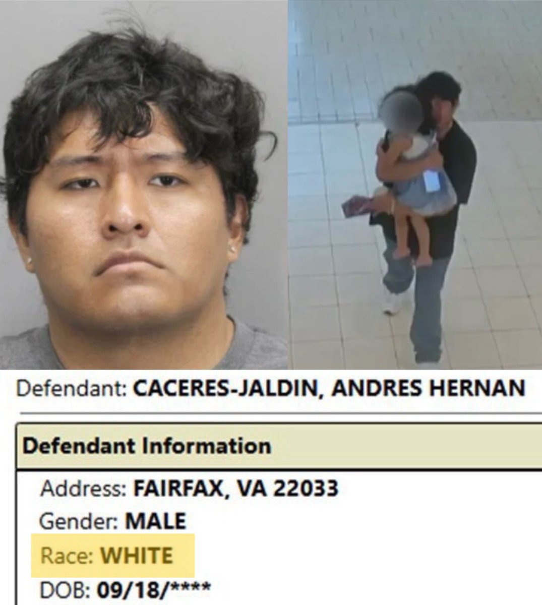 "White male suspect"